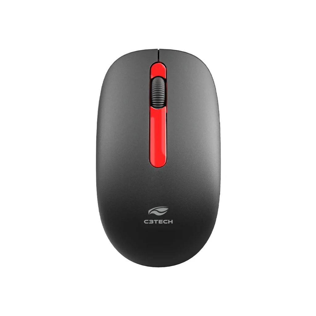 Mouse sem Fio M-W15RBK Vermelho C3Tech