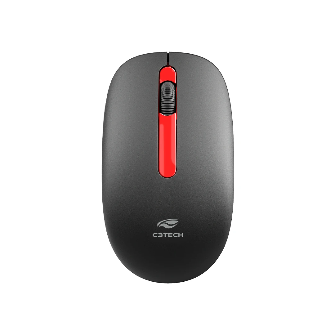 Mouse sem Fio M-W15RBK Vermelho C3Tech