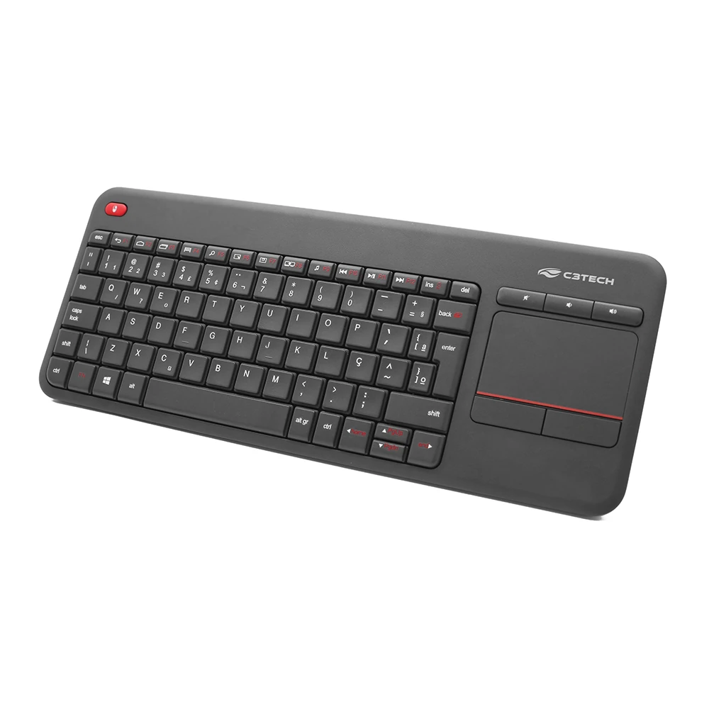 Teclado sem Fio com Touchpad K-WT200BK C3Tech