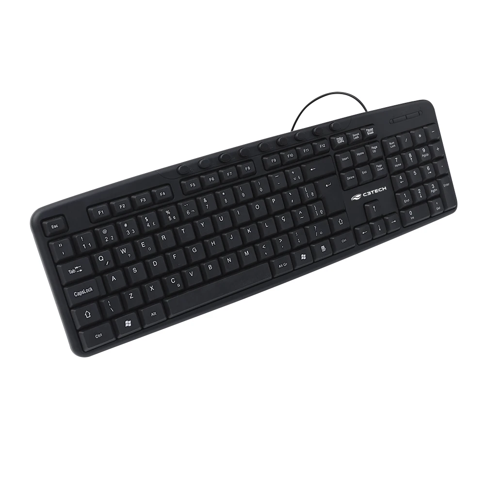 Teclado USB Mult KB-M40BK Preto C3Tech