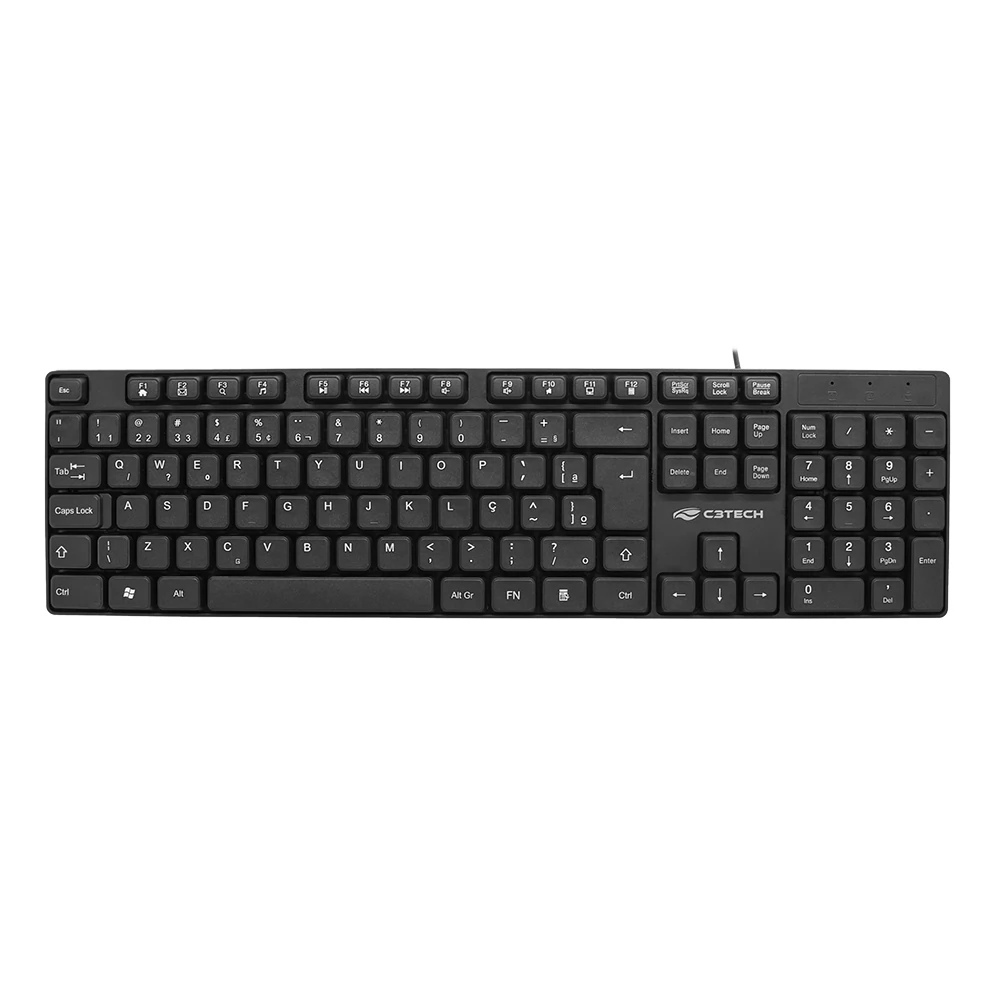 Teclado USB Mult KB-M10BK Preto C3Tech