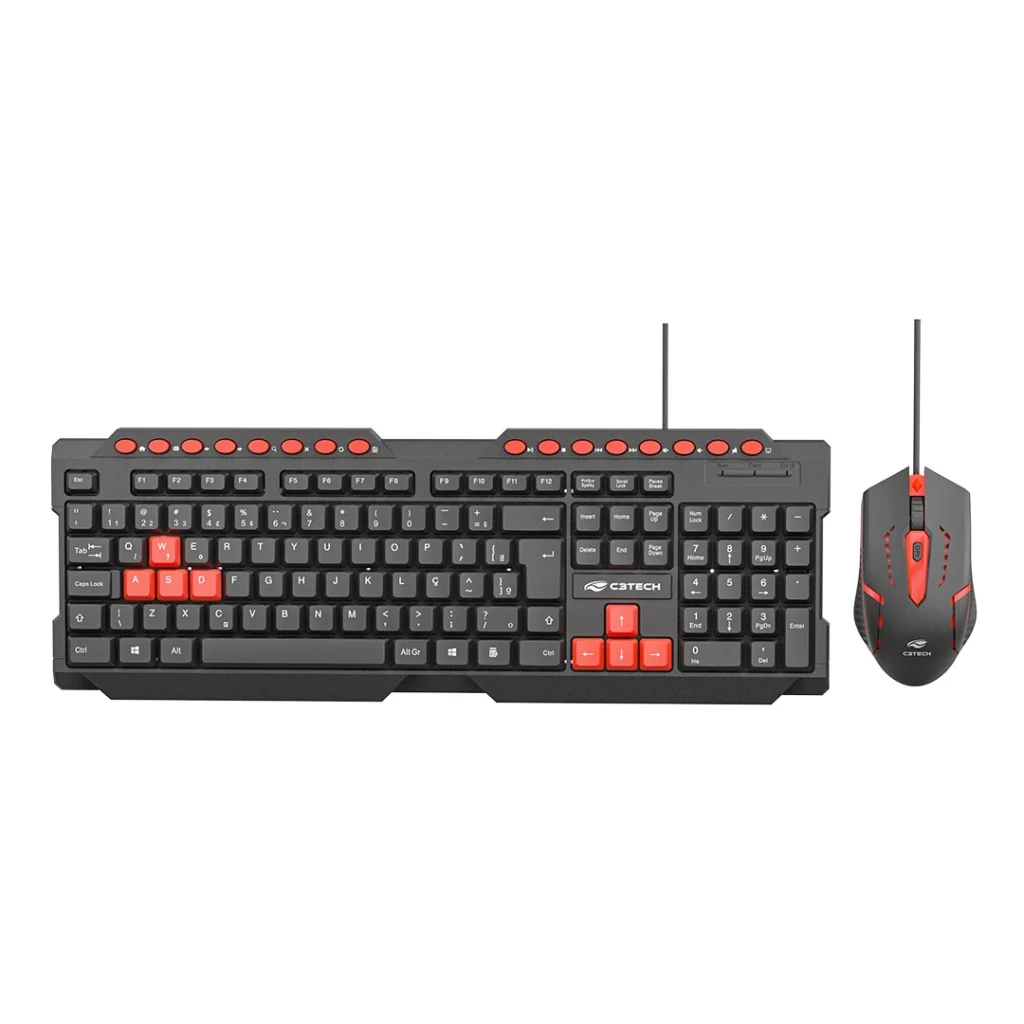 Kit Teclado e Mouse USB Gaming GK-20V2BK C3Tech