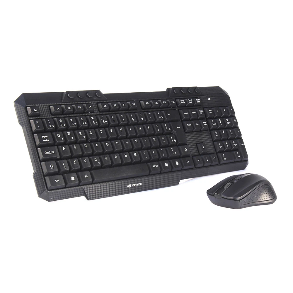 Kit Teclado e Mouse sem Fio K-W10BK C3Tech