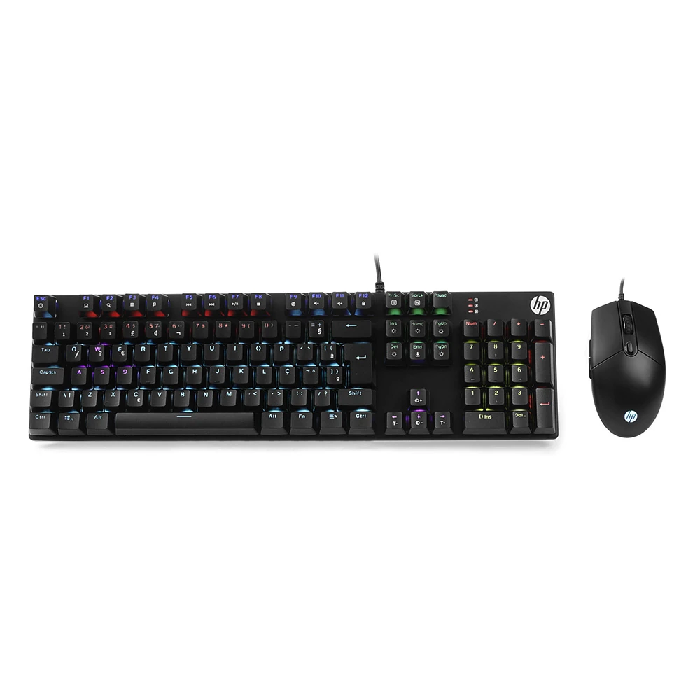 Kit Teclado e Mouse USB Gaming Memb GM300 Pto HP