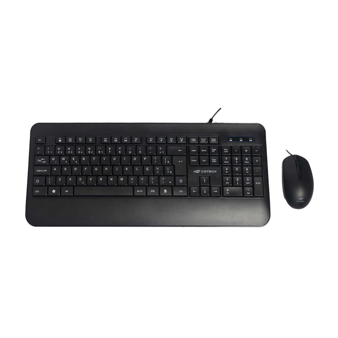 Kit Teclado e Mouse USB KT-200BK C3Tech
