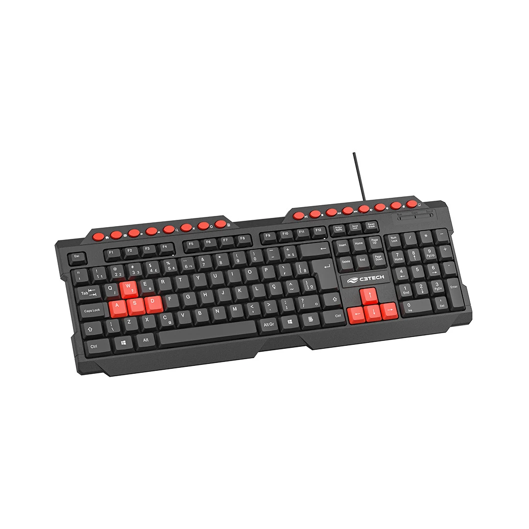 Teclado USB Gamer KG-10V2BK C3Tech