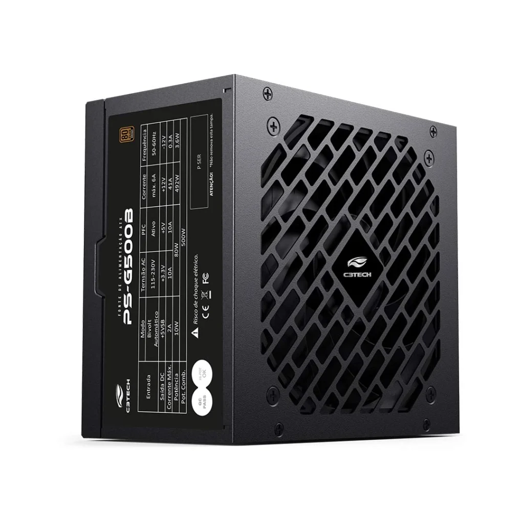 Fonte ATX 500W PS-G500B 80+ Bronze C3Tech