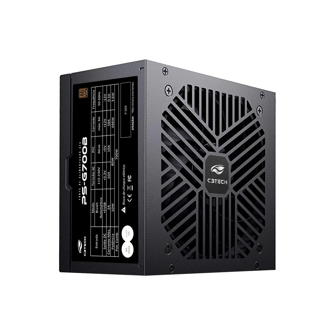 Fonte ATX 700W PS-G700B 80+ Bronze C3Tech