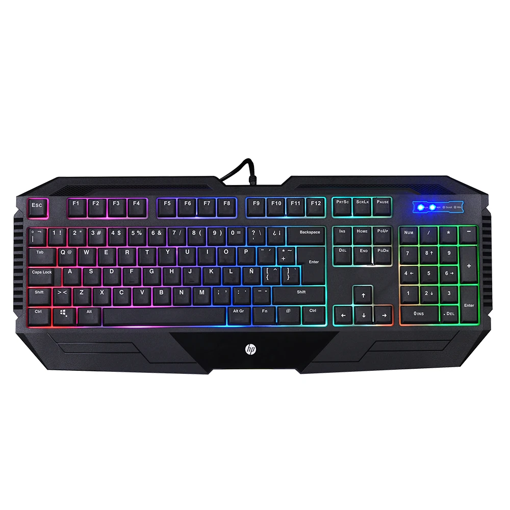 Teclado USB Gamer K110 LED Preto HP
