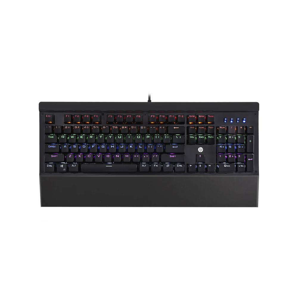 Teclado USB Gamer Mecanico GK500 Preto HP