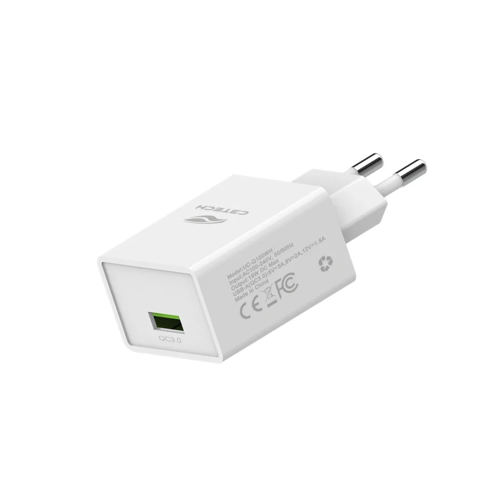 Carreg Acom USB Univ QC3.0 18W UC-Q100WH C3Tech
