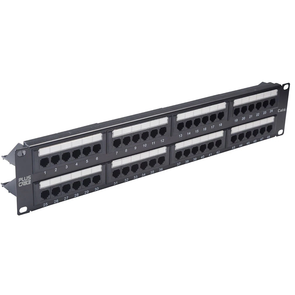 Patch Panel CAT6 48P com Guia LA-P648 Plus Cable