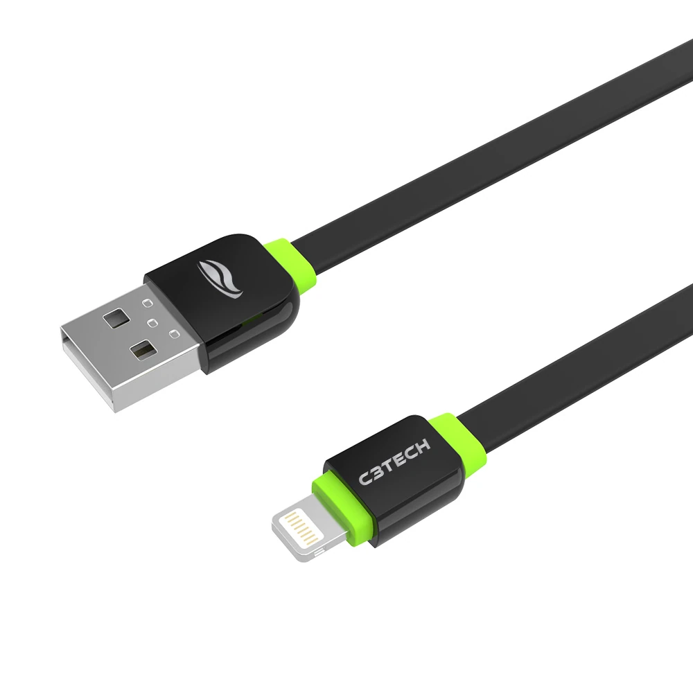 Cabo USB-LIGHTNING 2,0A 1M CB-110BK C3Tech — opções