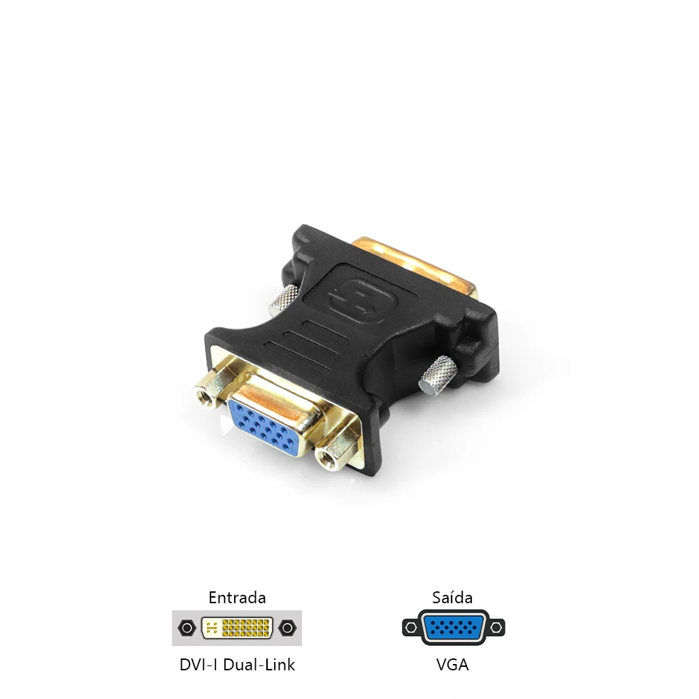 Adaptador DVI M/vga F ADP-DVIVGA10BK Plus Cable
