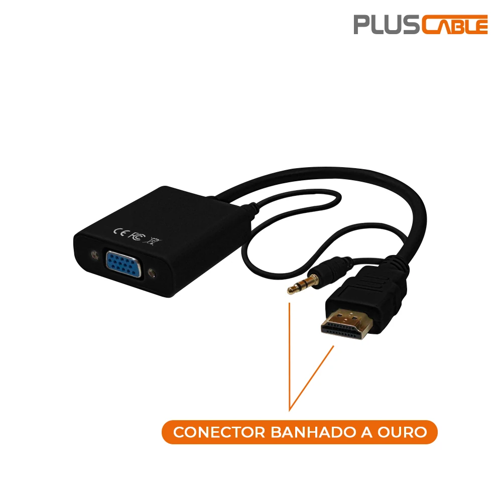 Cabo Adaptador HDMI M/vga F+P2 ADP-HDMIVGA20BK PC