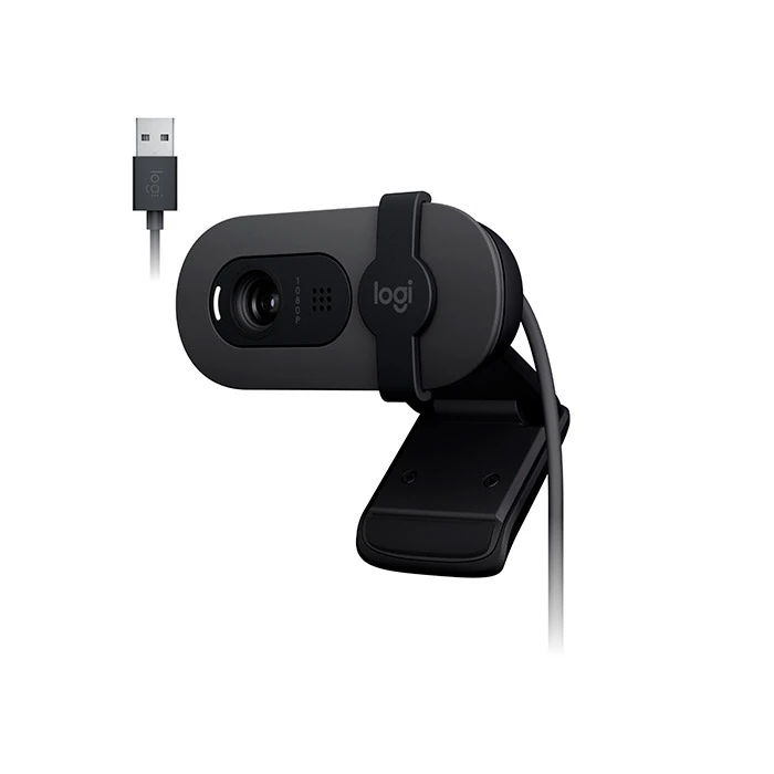 Webcam Ful HD 1080P Brio 100 Preta Logitech